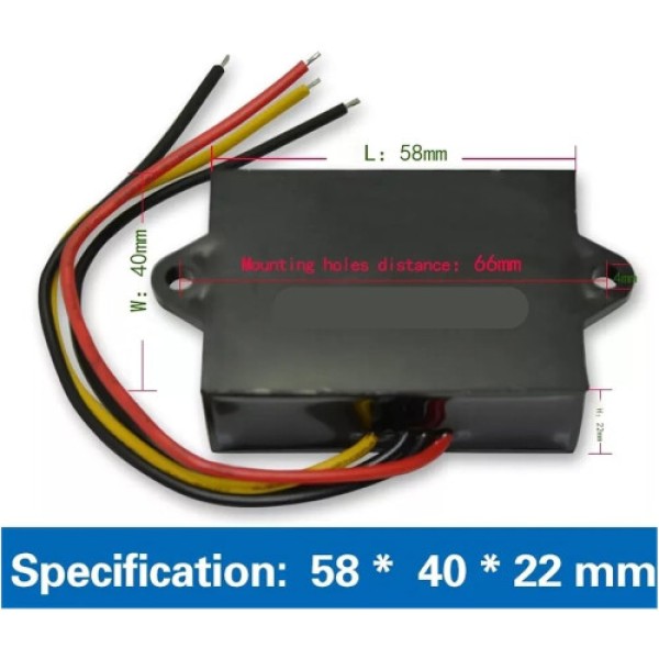 Konverter DC Boost Buck 9-36V ke 12V 1A untuk Sistem 12V 24V, Catu Daya Step Up Down Universal